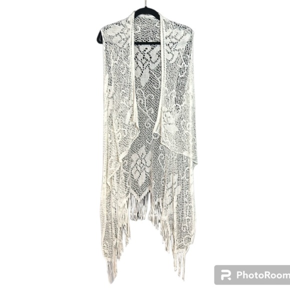 Cherie Bliss Crochet Lace Vest with fringes - Picture 8 of 8